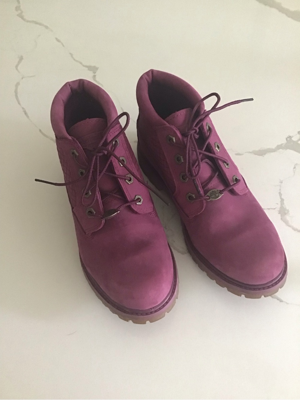 Timberland Plum Purple Lace-Up Ankle Boots